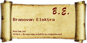Brasovan Elektra névjegykártya